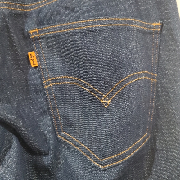 LEVI'S ORANGE TAB Bell Bottoms Dark Wash Blue Jeans Vintage Big Bell - Picture 8 of 15
